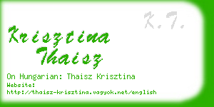 krisztina thaisz business card